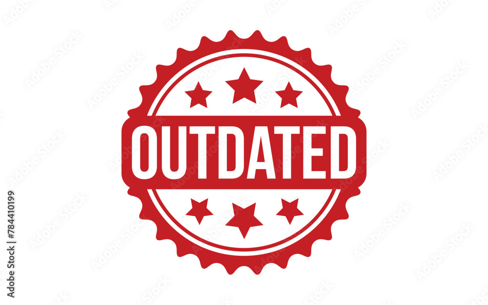 Outdated Stamp. Red Outdated Rubber grunge Stamp Outdated Stamp. Red Outdated Rubber grunge Stamp