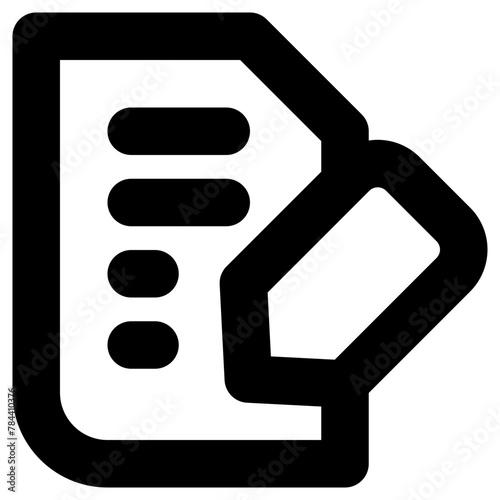 content writting line icon