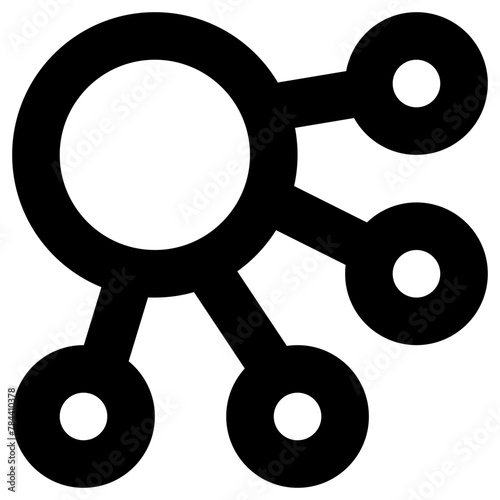 Affiliate marketing networking line icon