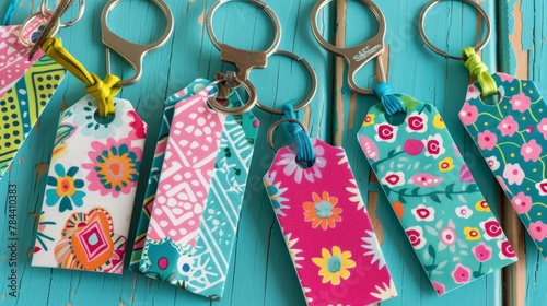 Patterned Key Tags for Creative Organization