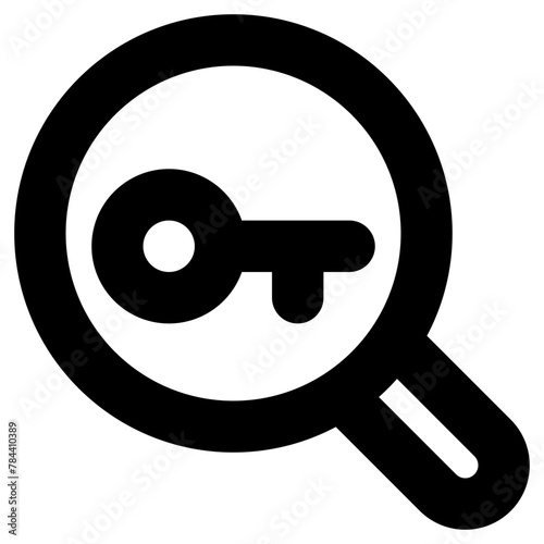 keyword research line icon