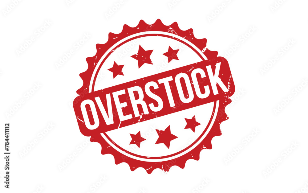 Overstock Stamp. Red Overstock Rubber grunge Stamp Overstock Stamp. Red Overstock Rubber grunge Stamp