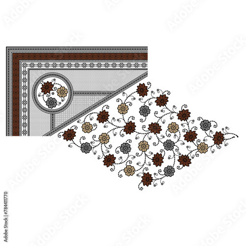 bedsheet design digital art use hand work and digital printing
