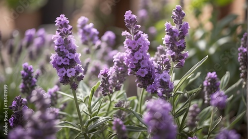 A cluster of lavender swaying gently in a fragrant garden