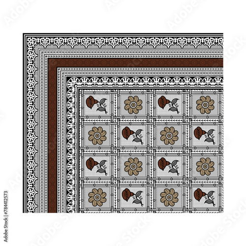 bedsheet design digital art use hand work and digital printing