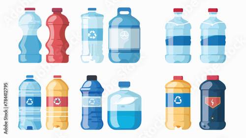 Vector of gallons of water icons  photo