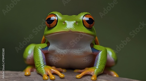 Gliding tree frog Agalychnis spurrelli is a species .Generative AI