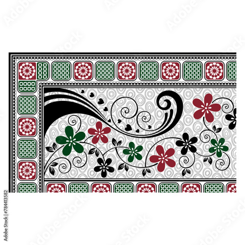 bedsheet design digital art use hand work and digital printing