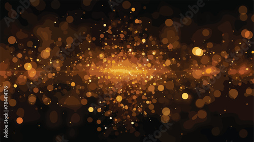 Golden abstract sparkles or glitter lights. Festive