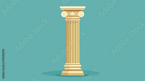 Greek or roman column icon. Flat illustration of gr photo