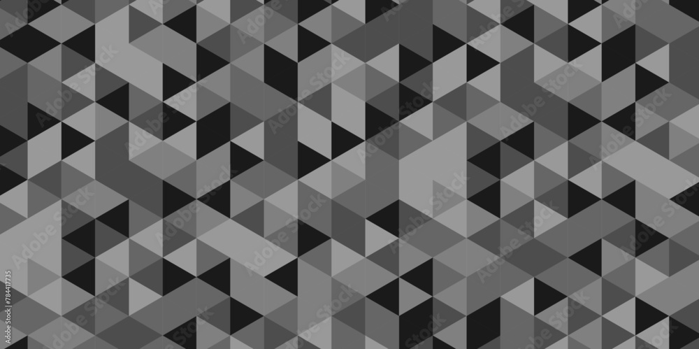 Modern abstract geometric polygon background. Abstract polygon triangle background vector illustration. Gray and black Polygon Mosaic Background.