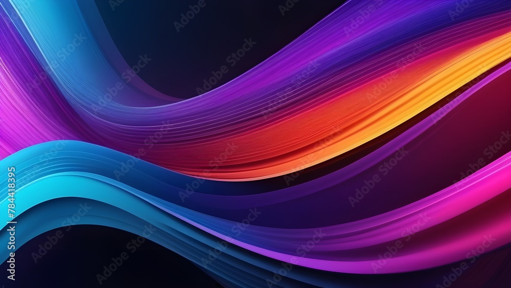 Abstract futuristic background with blue and purple light waves. Modern design with dynamic curves Abstract futuristic background with blue and purple light waves. Modern design with dynamic curves
