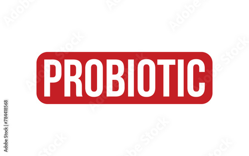 Probiotic Stamp. Red Probiotic Rubber grunge Stamp