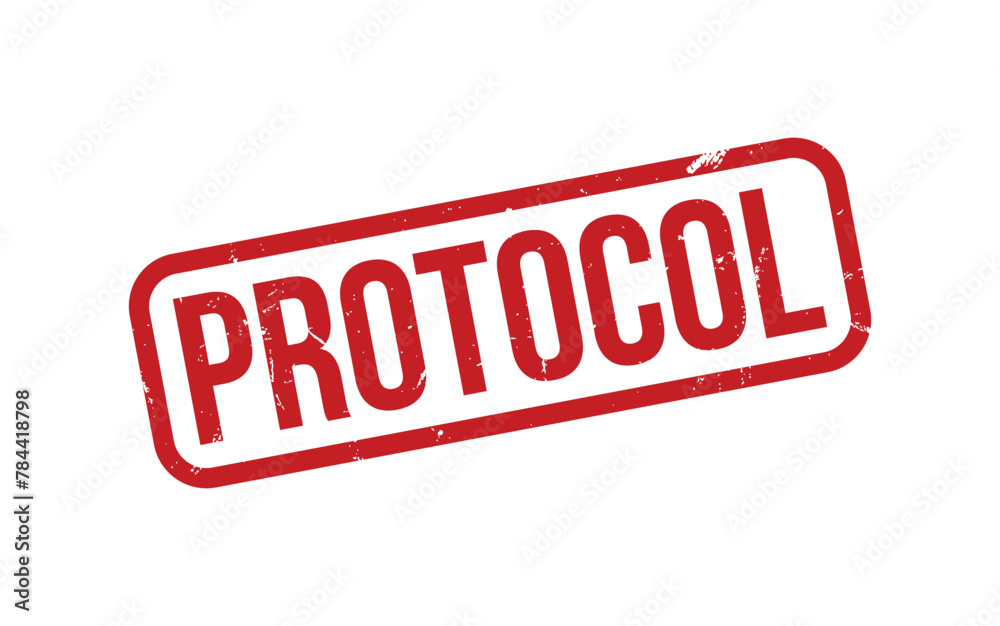Protocol Stamp. Protocol Rubber grunge Stamp Seal Protocol Stamp. Protocol Rubber grunge Stamp Seal