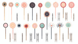 Hairpins and bobby pins set. Hair accessory collect