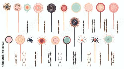 Hairpins and bobby pins set. Hair accessory collect photo