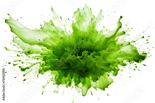 Enchanting Green Elixir Dancing in the Air. On White or PNG Transparent Background.