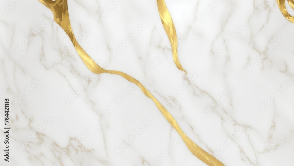 Fototapeta premium Premium luxury White and gold marble background