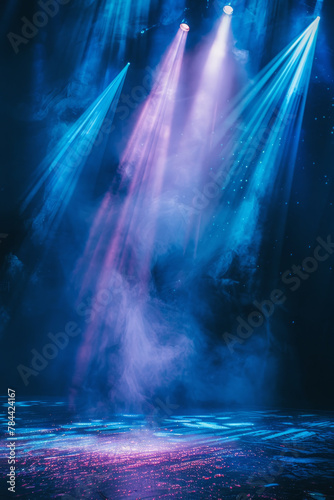 The use of lighting techniques in stage productions to create focus and ambiance.