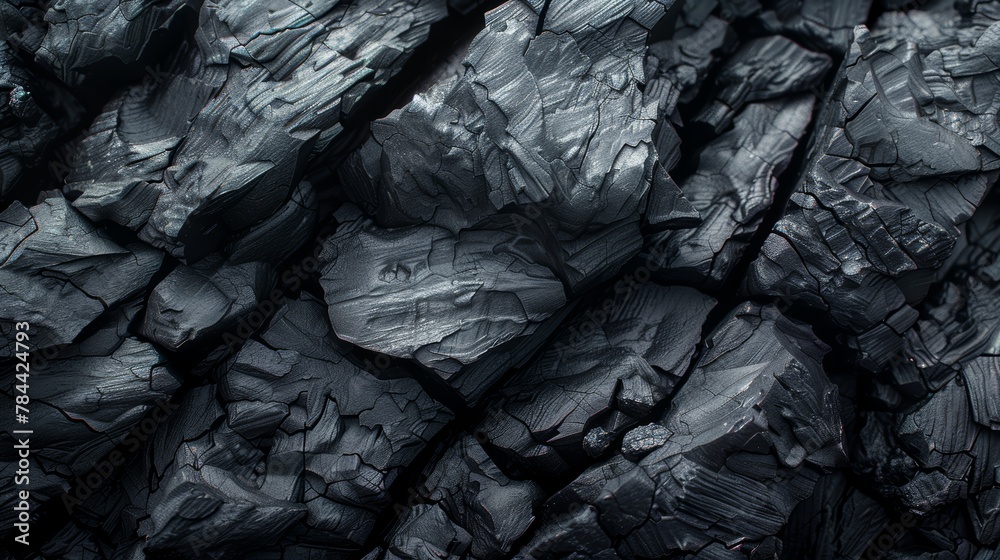 A tight shot of interlayered black and white rock formations, their textures distinctly defined A tight shot of interlayered black and white rock formations, their textures distinctly defined