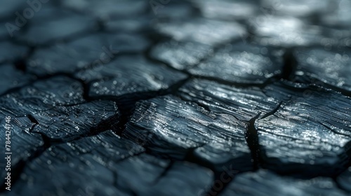   A tight shot of weathered wood  displaying cracks and accumulated dirt