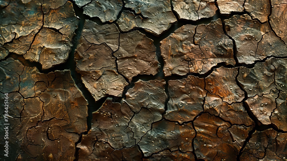 A tight shot of a wooden segment resembling a bark fissure on an ancient tree trunk A tight shot of a wooden segment resembling a bark fissure on an ancient tree trunk