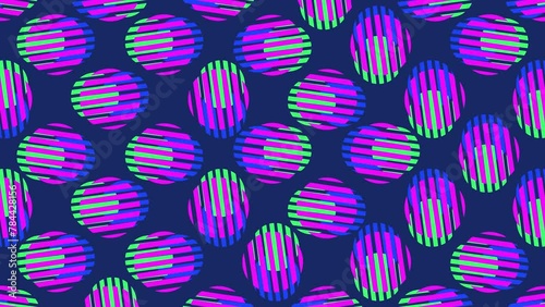Memphis style background. Abstract animation of a retro patterns with geometrical shapes and lines. Seamless loop pop art design photo