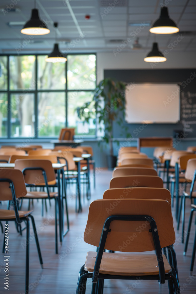 Deserted university and school classrooms Deserted university and school classrooms