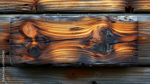  A close-up of split wood, revealing its halved structure