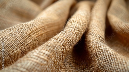  A close-up of a burlap sack of burlap