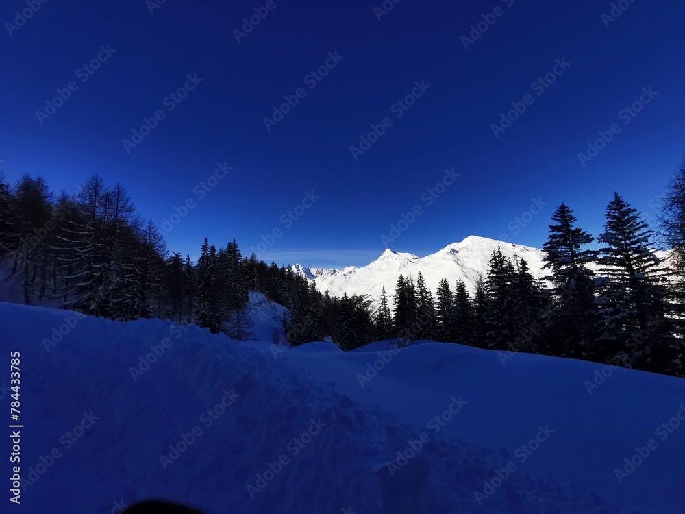 Fototapeta premium montagne dans la neige