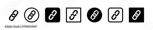 Set of link buttons vector icons. Hyperlink or url symbol. Copy sign. Vector 10 Eps.