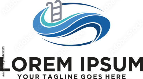 Swimming Pool letter S logo