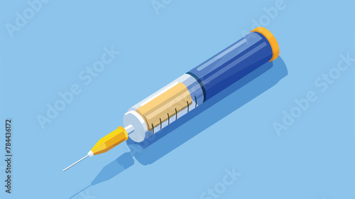 Insulin pen icon. Isometric illustration of insulin