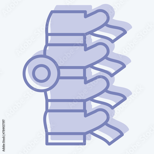 Icon Bone Pain. related to Body Ache symbol. two tone style. simple design editable. simple illustration