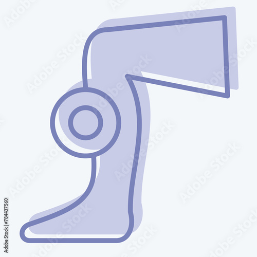 Icon Shin. related to Body Ache symbol. two tone style. simple design editable. simple illustration