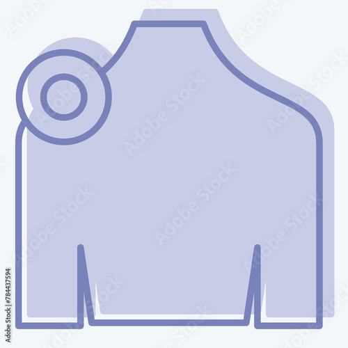 Icon Shoulder. related to Body Ache symbol. two tone style. simple design editable. simple illustration