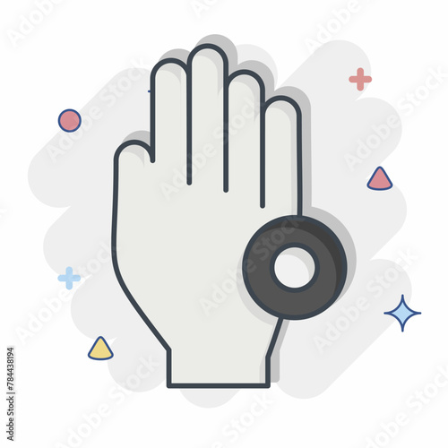 Icon Phantom Pain. related to Body Ache symbol. comic style. simple design editable. simple illustration