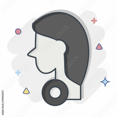 Icon Sore. related to Body Ache symbol. comic style. simple design editable. simple illustration