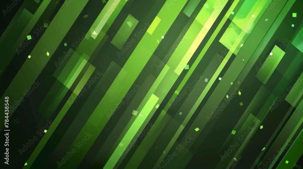 The background is an abstract modern with straight lines in green The background is an abstract modern with straight lines in green