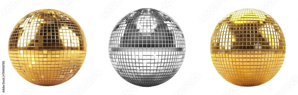 silver gold and yellow disco ball isolated on white background .
silver gold and yellow disco ball isolated on white background .