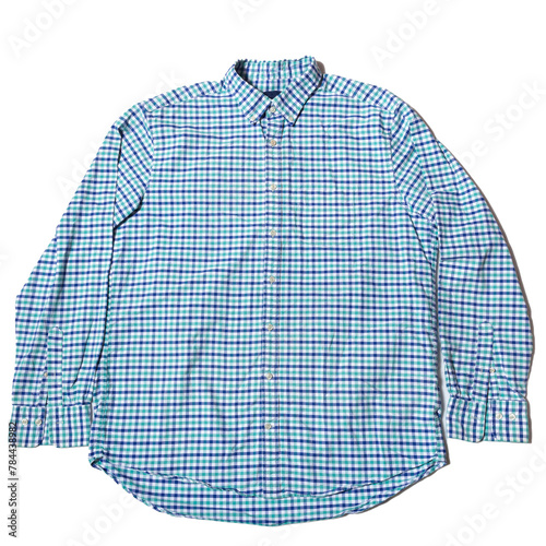 Men's casual long sleeve shirt on white background