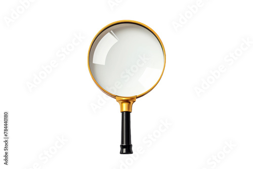 Exploring the Microcosm: A Magnifying Glass Unveiling Hidden Secrets. On White or PNG Transparent Background.
