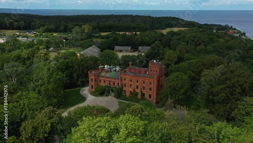 Castle Oslonino Zamek Aerial View Poland photo