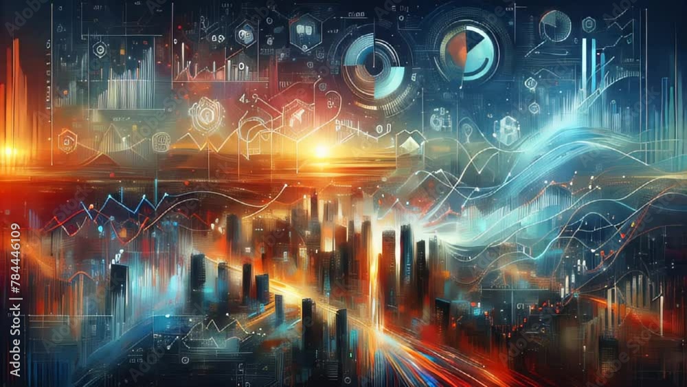Abstract fractal forms pulsate with vibrant energy, a glimpse into the infinite complexity of cyberspace