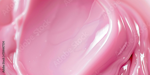 Liquid pink paint close up

