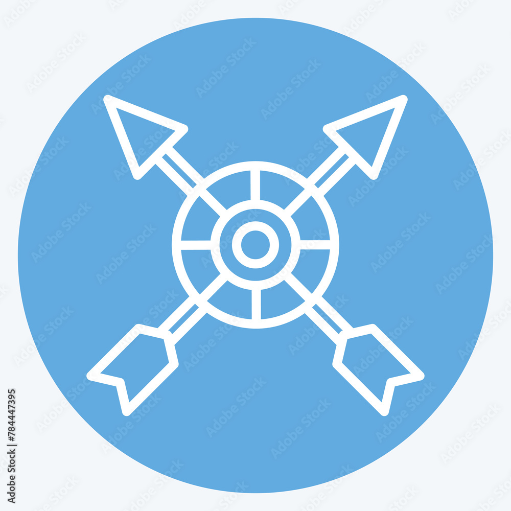 Icon Boho Archer. related to Indigenous People symbol. blue eyes style. simple design editable. simple illustration Icon Boho Archer. related to Indigenous People symbol. blue eyes style. simple design editable. simple illustration