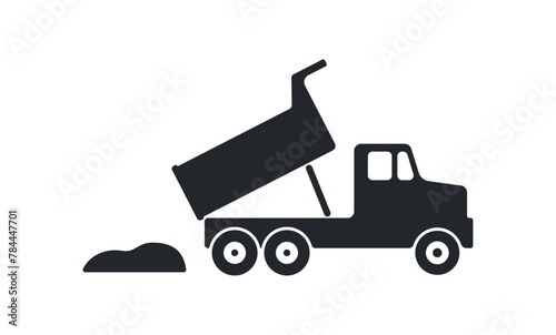 Vector Cartoon Dump Truck Icon. Tipper truck. Vector Cartoon Dump Truck. Vector Cartoon Dump Truck. Tipper truck.