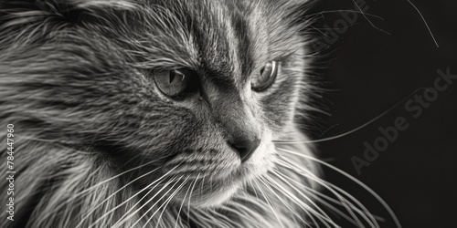 A simple black and white photo of a cat, suitable for various projects