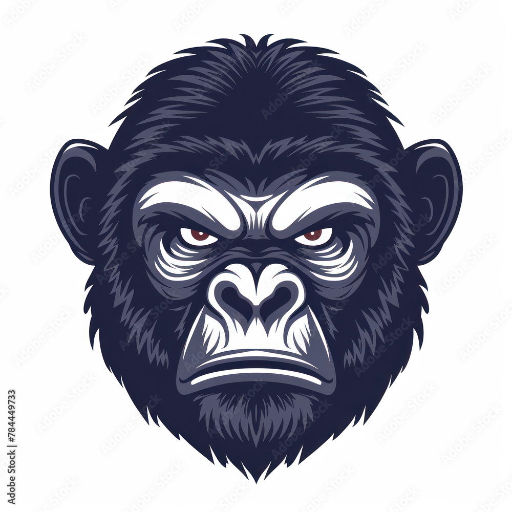 Obraz premium Monkey Vector Logotype, Generative AI